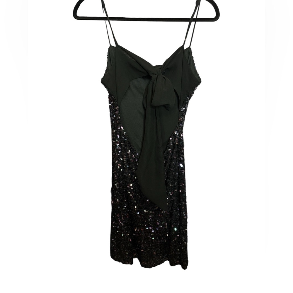 B Darlin Bow Back Sequin Dress - Picture 2 of 4